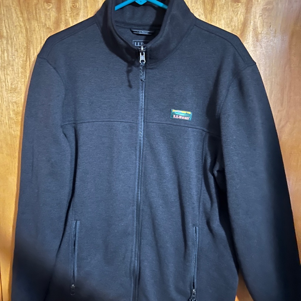 L.L. Bean Black Fleece Full-Zip Jacket